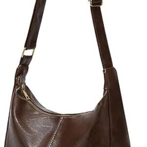 Retro Crescent Shoulder Bag – Small PU Leather Hobo